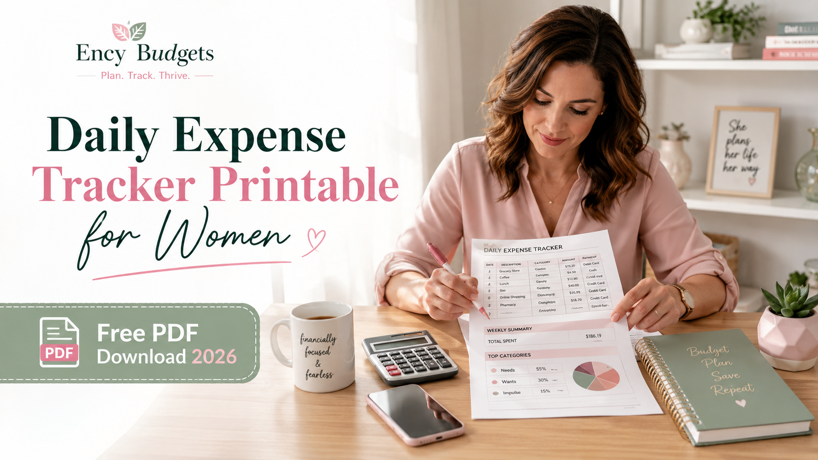 daily expense tracker printable for women